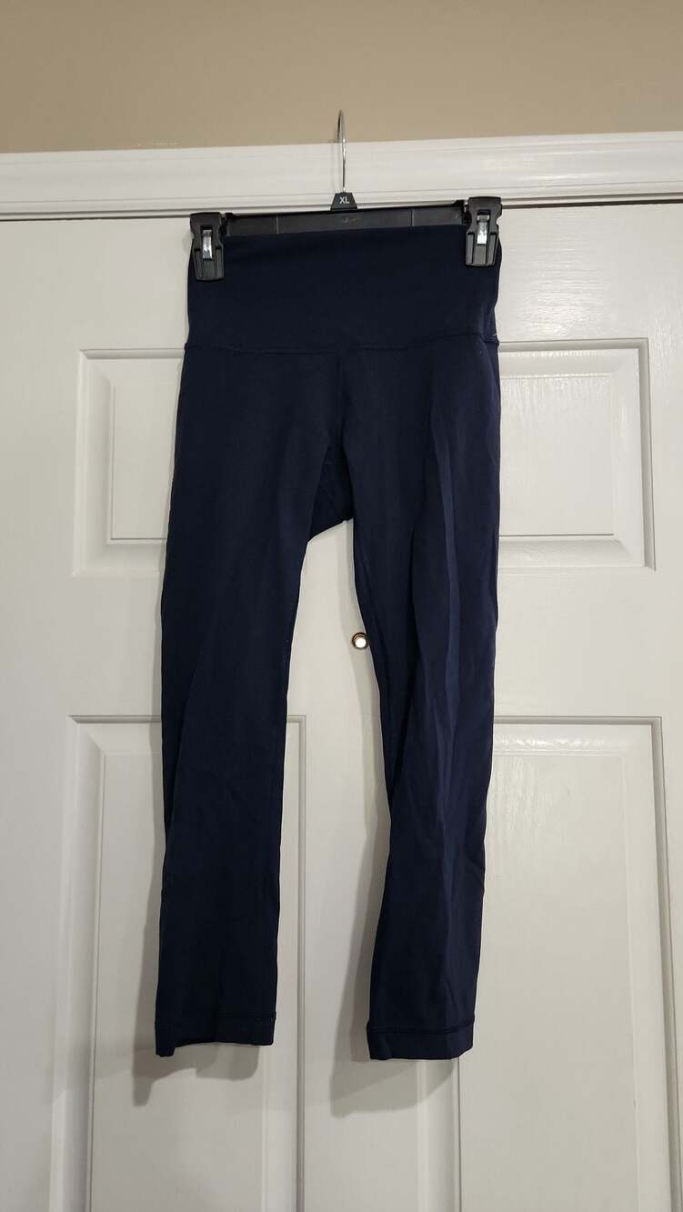 Lululemon Wunder Under High-Rise Crop Leggings True Navy Size 4